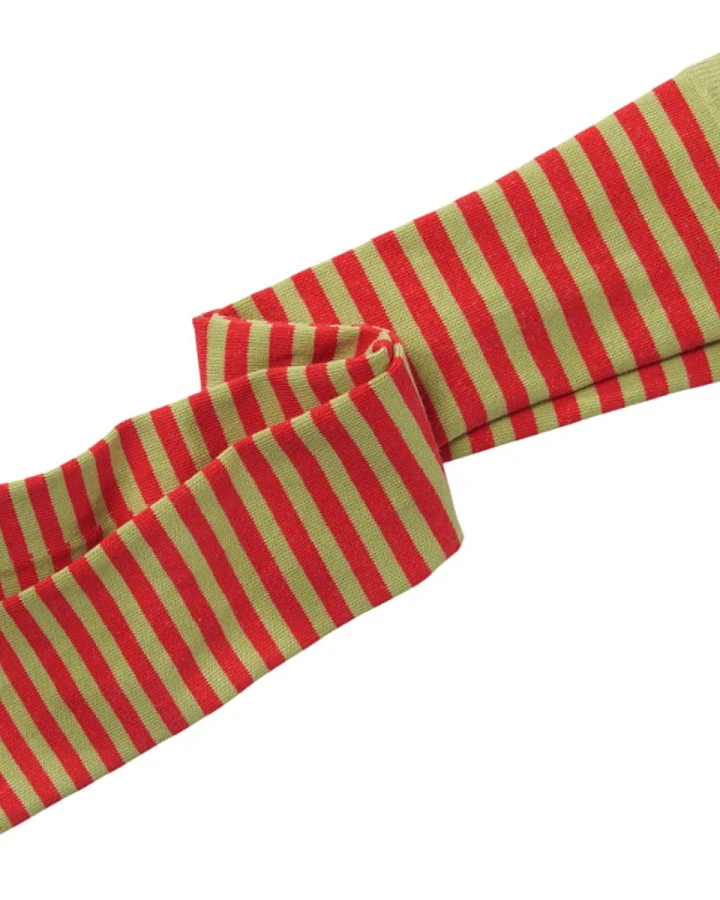 Kinder Leggings Baumwolle (kbA) kiwi-geringelt Gr.3-4
