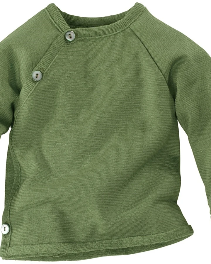 Baby Jacke Schlüttli Wolle Seide apfel Gr.74-80