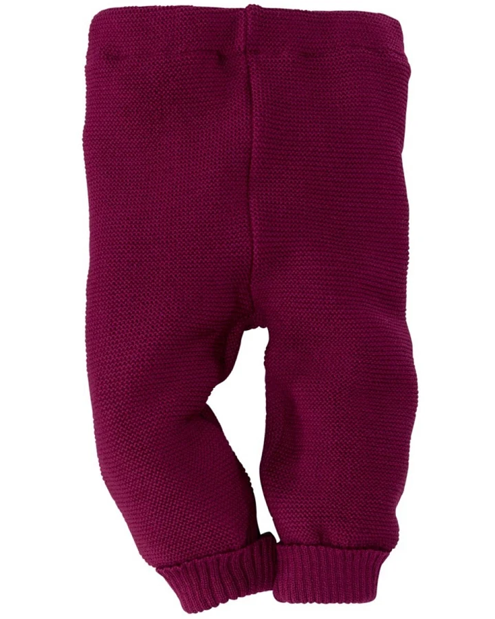 Baby Hose Schlüttli Bio-Merinowolle Fleece beere Gr.50-56