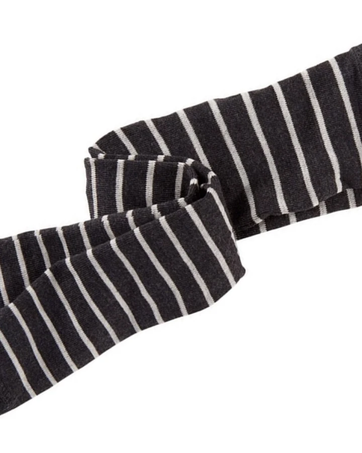 Kinder Leggings Schurwolle Baumwolle (kbA) anthrazit-geringelt Gr.1-2