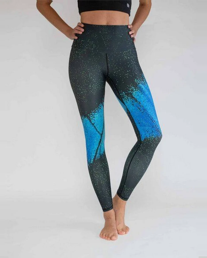 Arctic Flamingo Yoga Leggings High Waist GOA BUTTERFLY aus ECONYL® regeneriertem Nylon