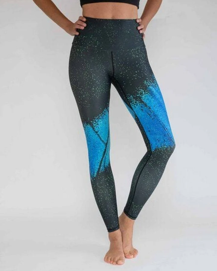 Arctic Flamingo Yoga Leggings High Waist GOA BUTTERFLY aus ECONYL® regeneriertem Nylon