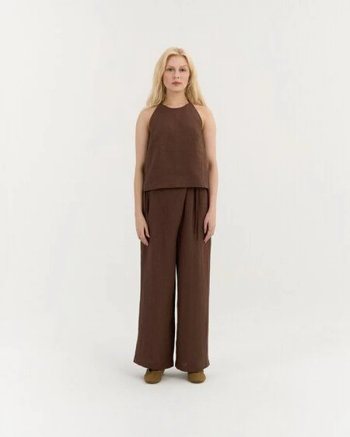 AmourLinen Neckholder-Top aus Leinen CAMILA