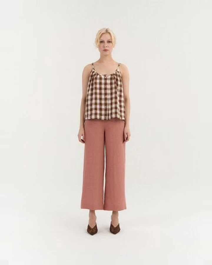 AmourLinen Leinen-Top mit Knöpfen MARIS