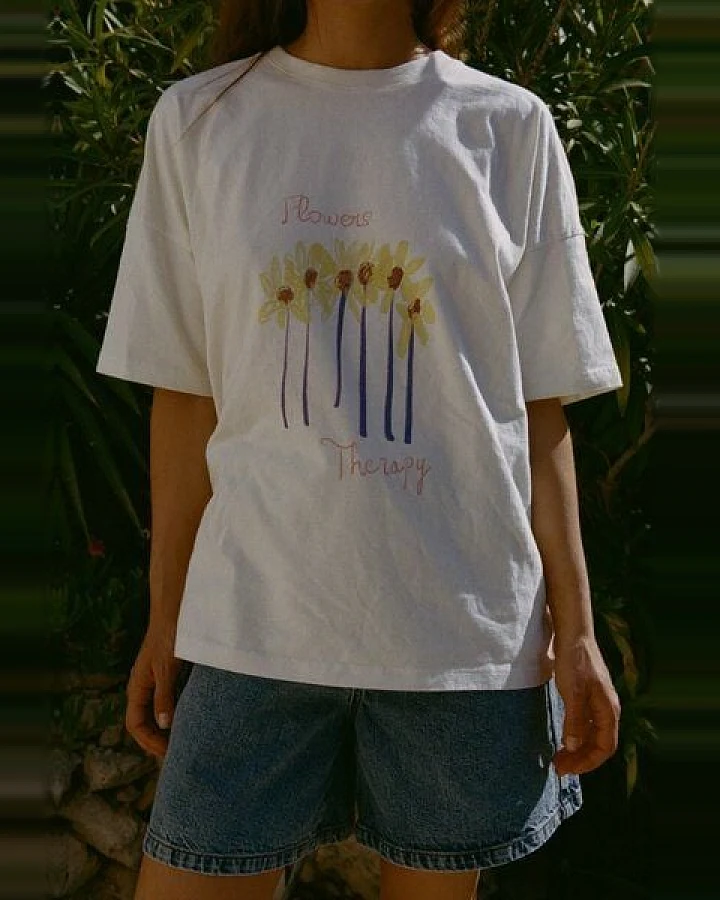 Nénés T-Shirt „Mini Me“ – Sonnenblumen-Print