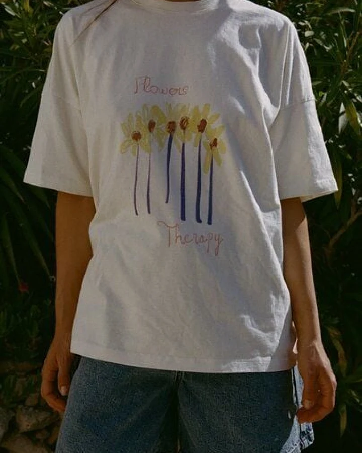 Nénés T-Shirt „Mini Me“ – Sonnenblumen-Print