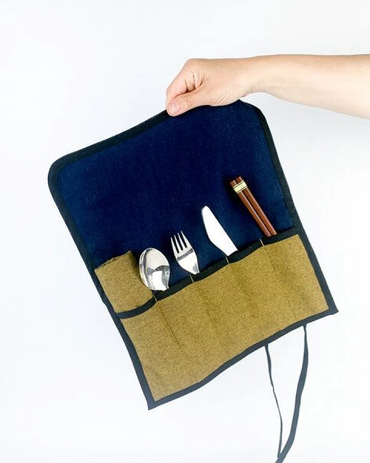 ever&again Besteckrolle, Utensil Roll, Bestecktasche