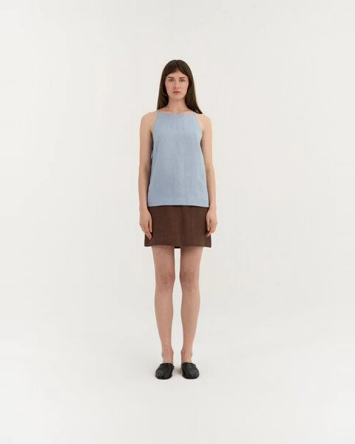 AmourLinen Leinen-Bluse DARIA mit Neckholder