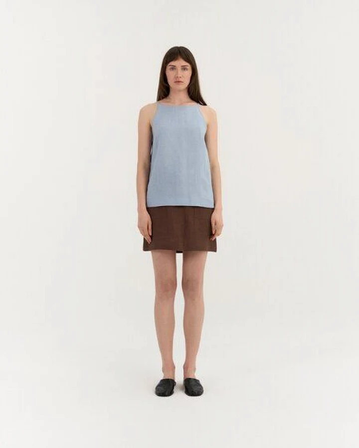 AmourLinen Leinen-Bluse DARIA mit Neckholder