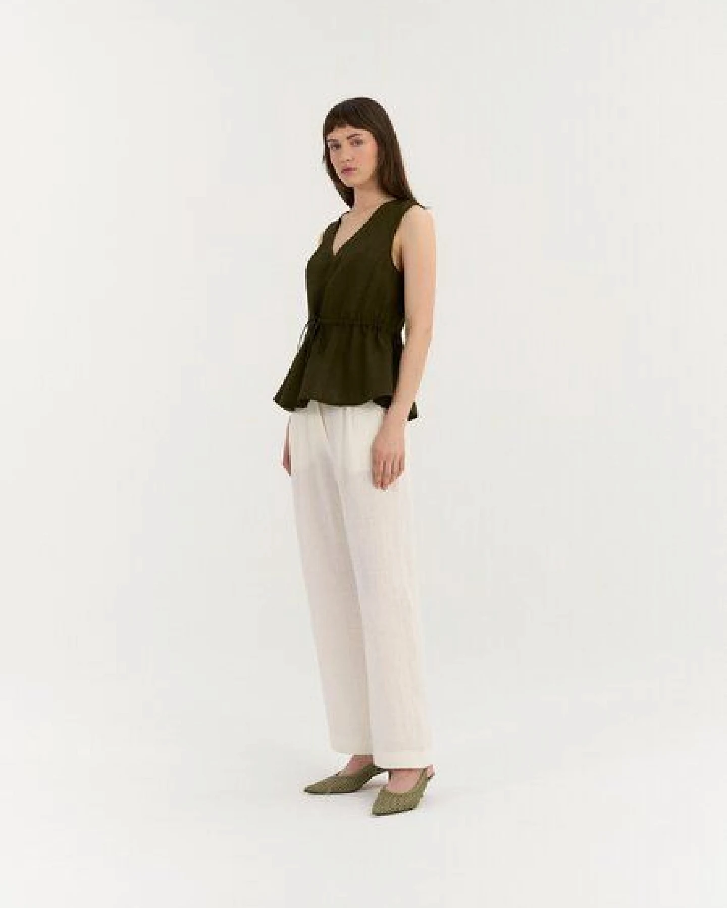 AmourLinen Leinen-Top mit Tunnelzug ODETTE – Ansicht 3