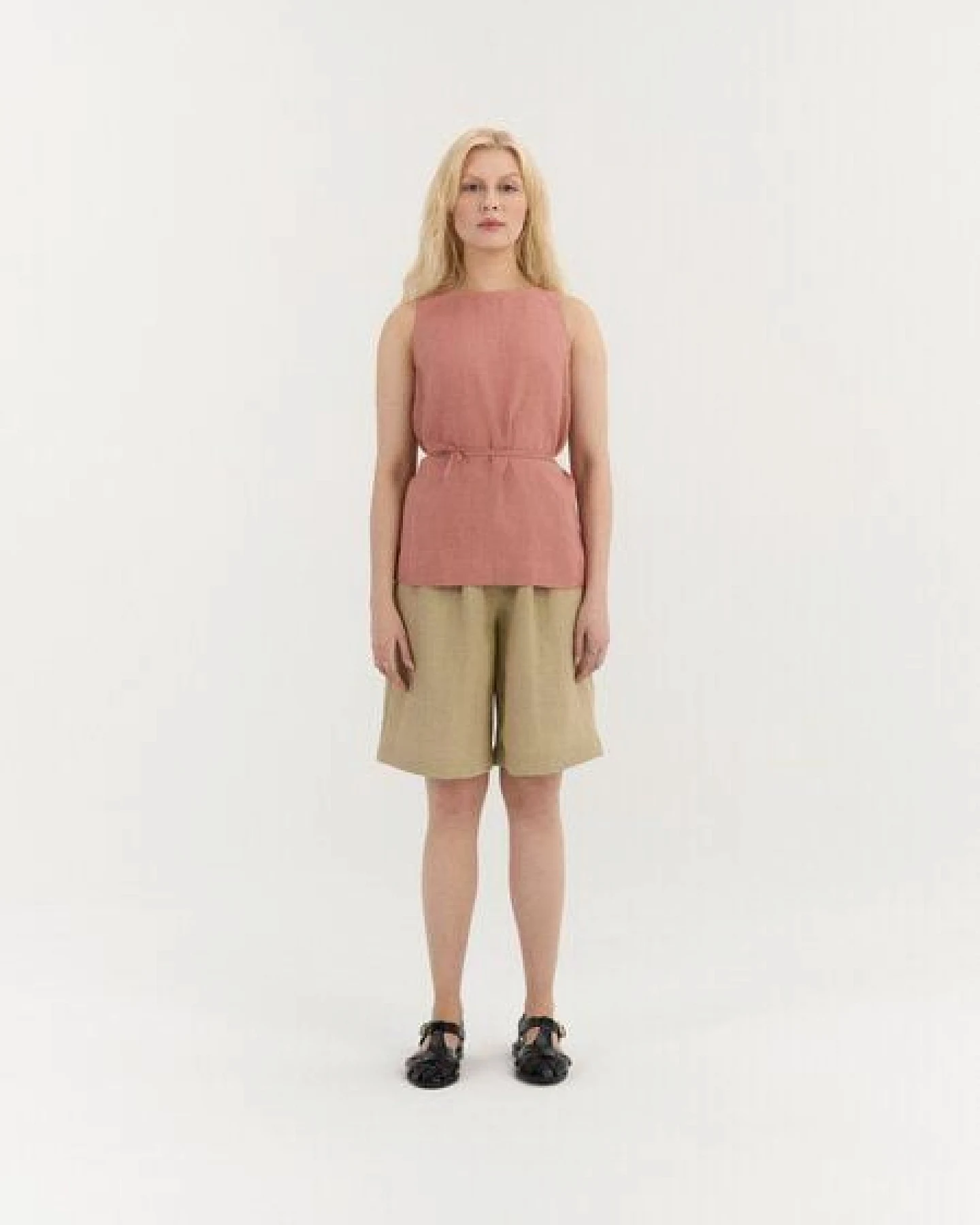 AmourLinen Leinen-Top mit Bindeband SERENA – Ansicht 2