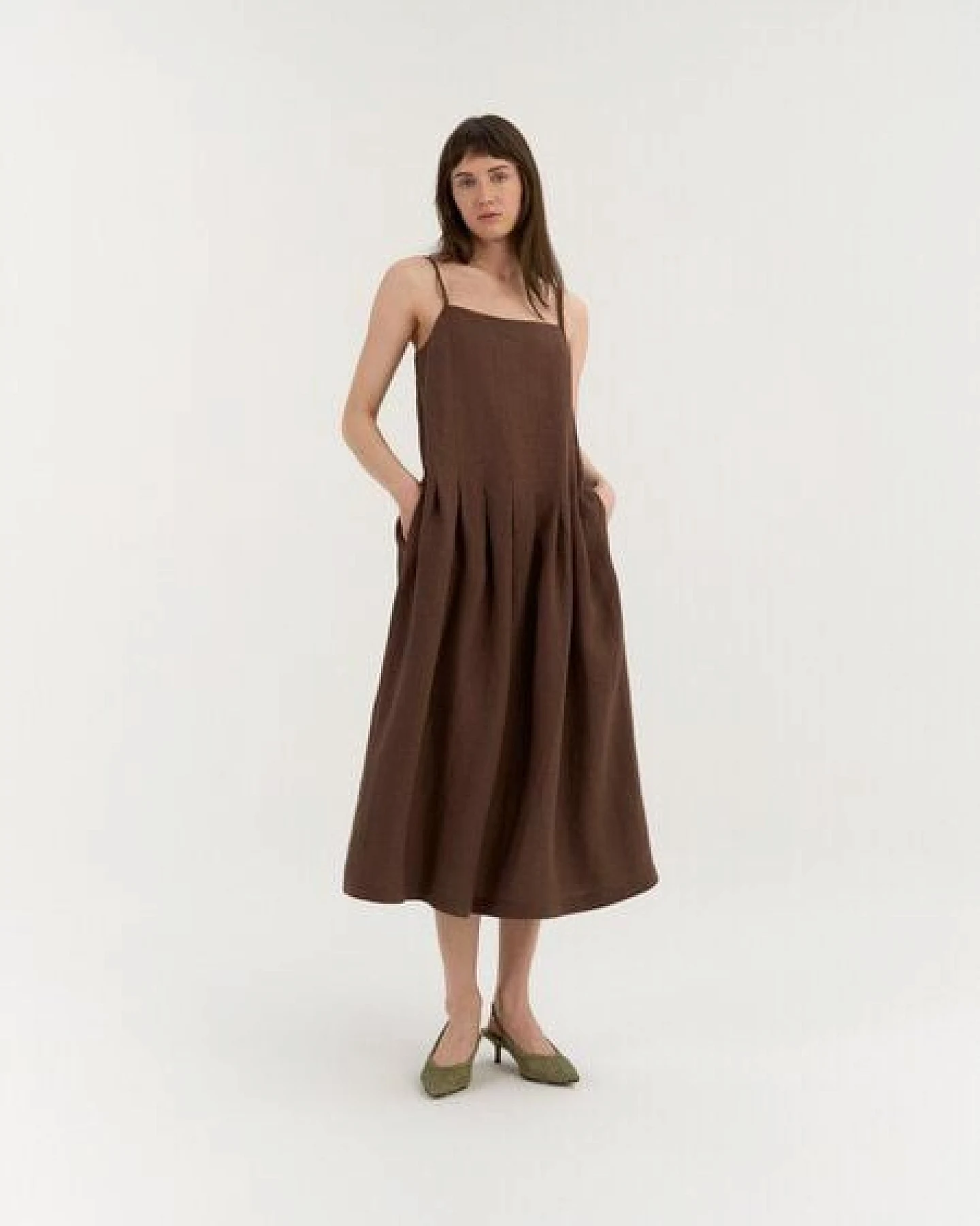 AmourLinen Plissiertes Leinenkleid SARAH – Ansicht 3