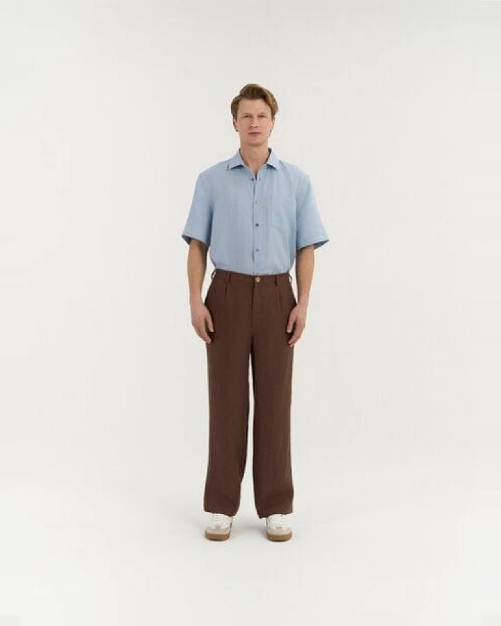 AmourLinen Klassische Leinenhose für Herren CEDAR