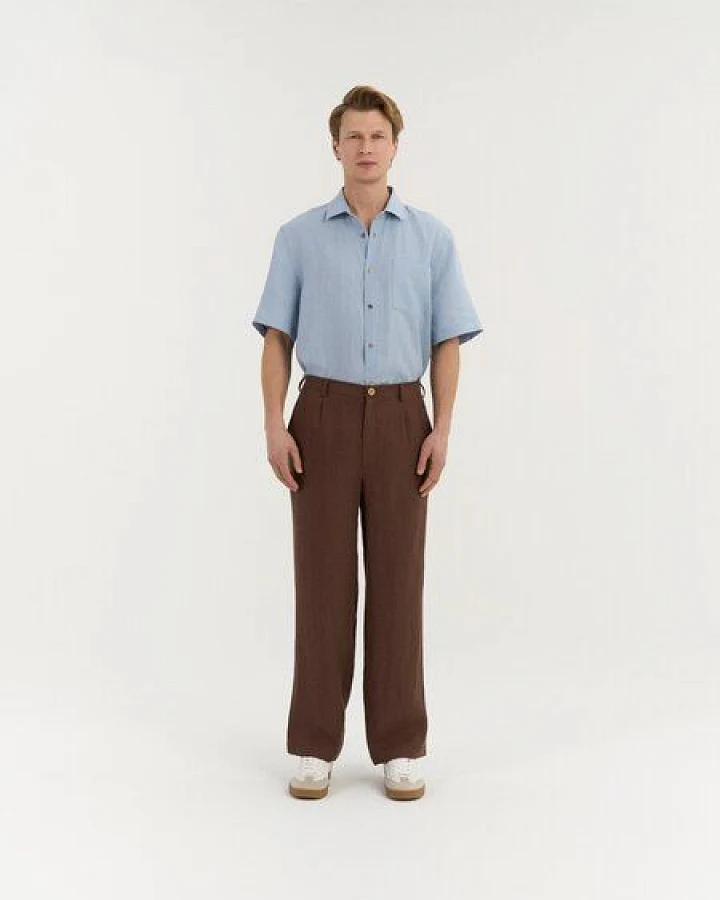 AmourLinen Klassische Leinenhose für Herren CEDAR