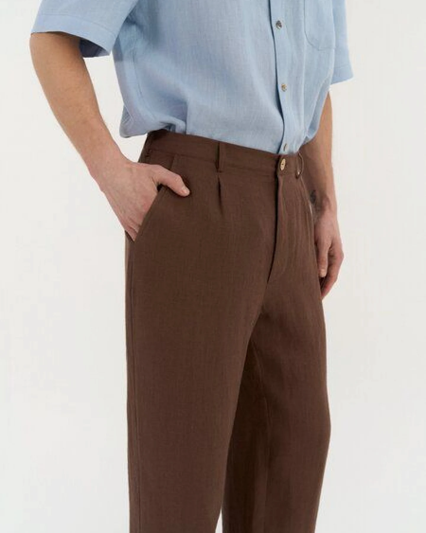 AmourLinen Klassische Leinenhose für Herren CEDAR – Ansicht 3
