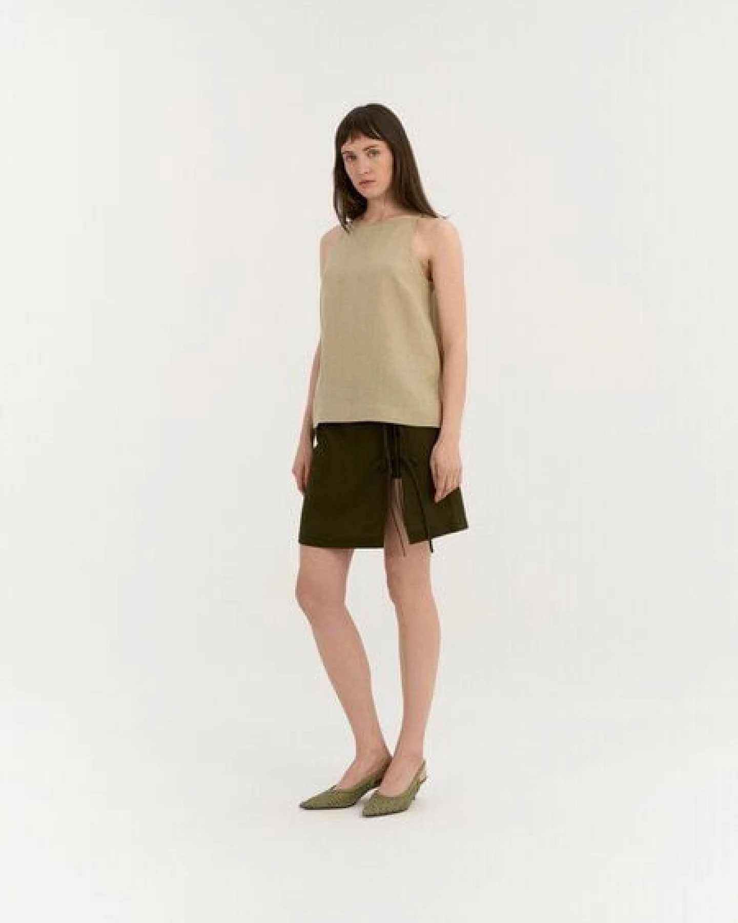 AmourLinen Leinen-Bluse DARIA mit Neckholder – Ansicht 3