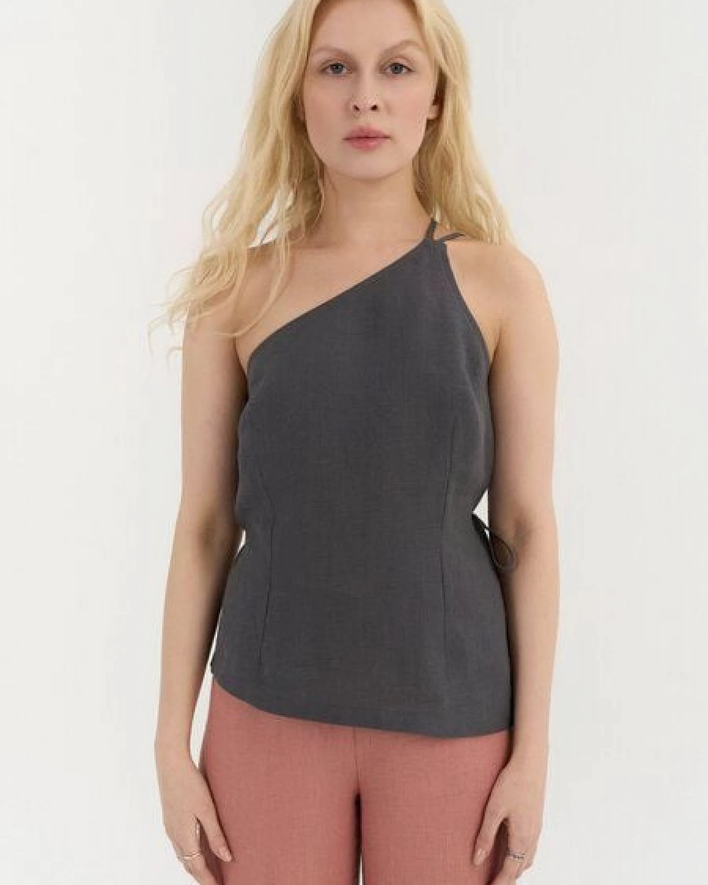 AmourLinen One-Shoulder-Top aus Leinen NINA – Ansicht 4