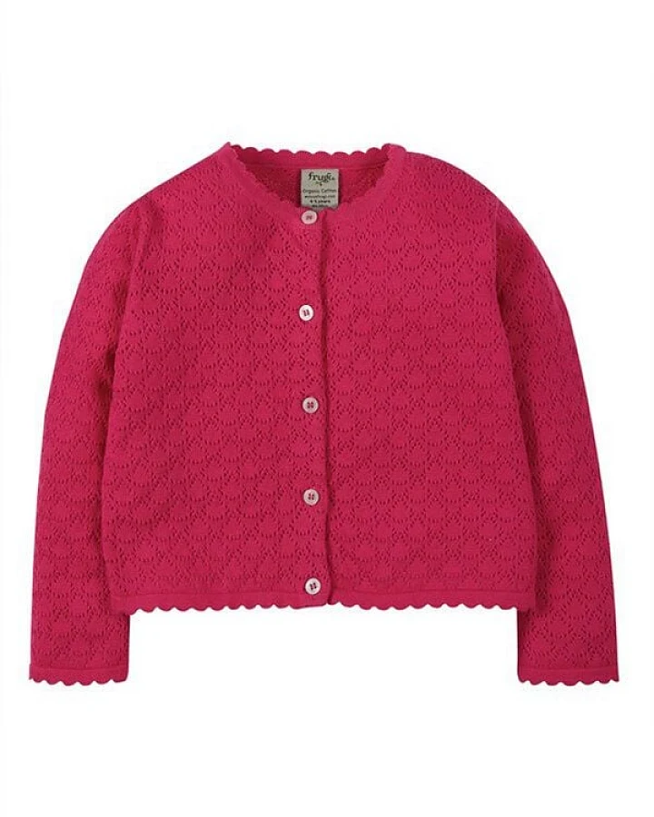 Frugi Strickjacke Pea in pink