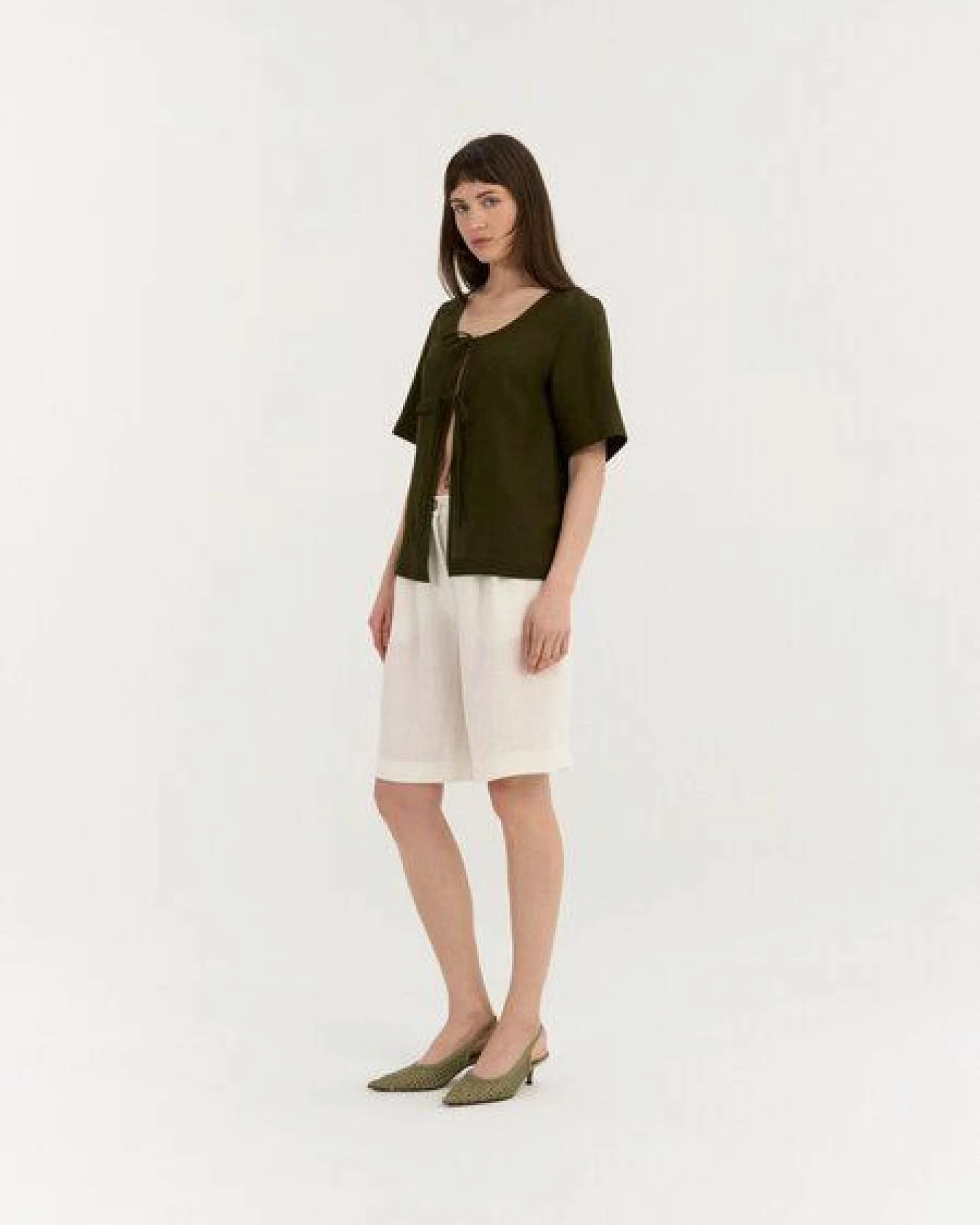 AmourLinen Leinen-Top mit Bindeknoten VIVIEN – Ansicht 3