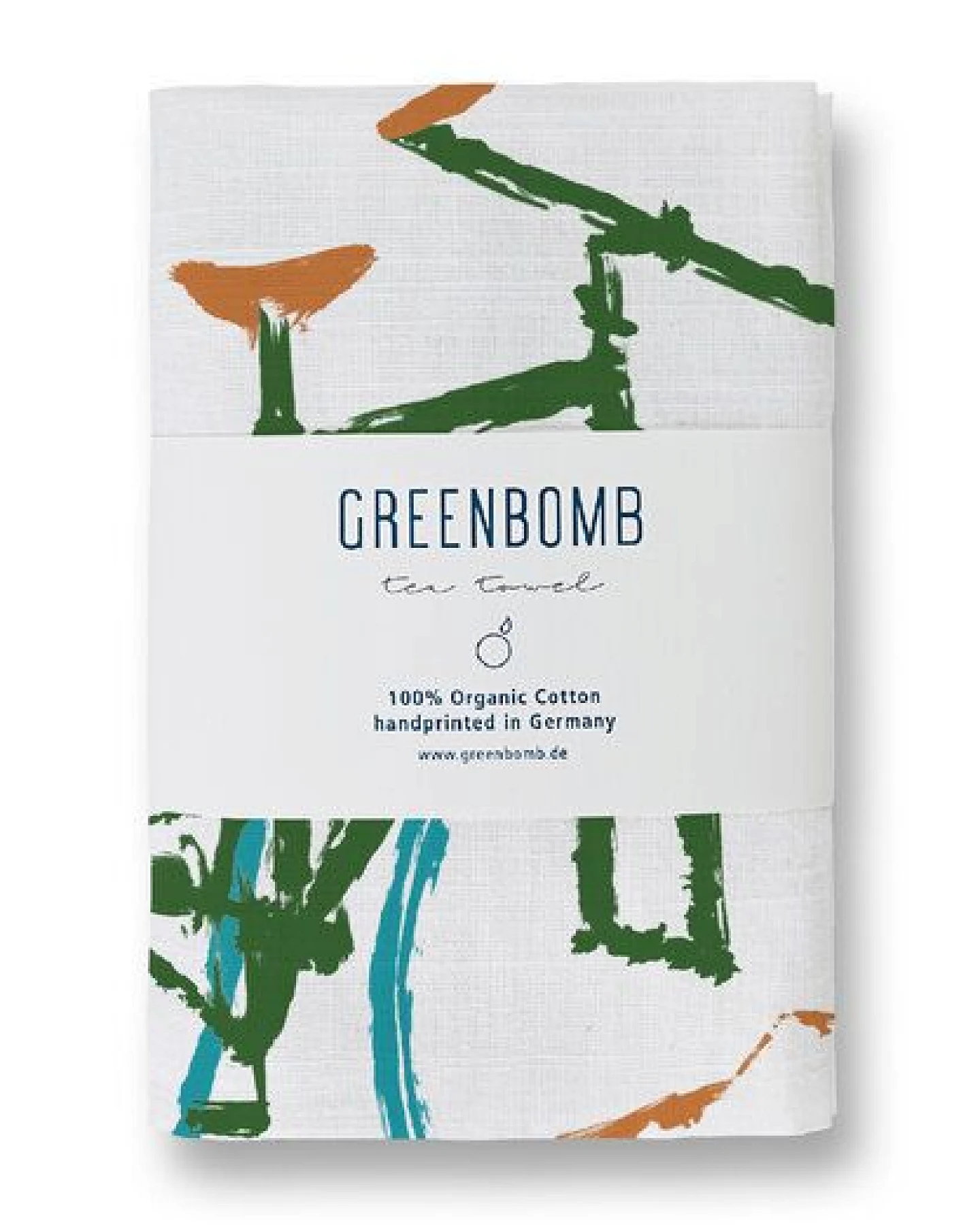 GREENBOMB Bike Brush Tea Towel - Praktisches Geschirrtuch aus Bio-Baumwolle / hochwertiger Print / Fair & Vegan – Ansicht 3