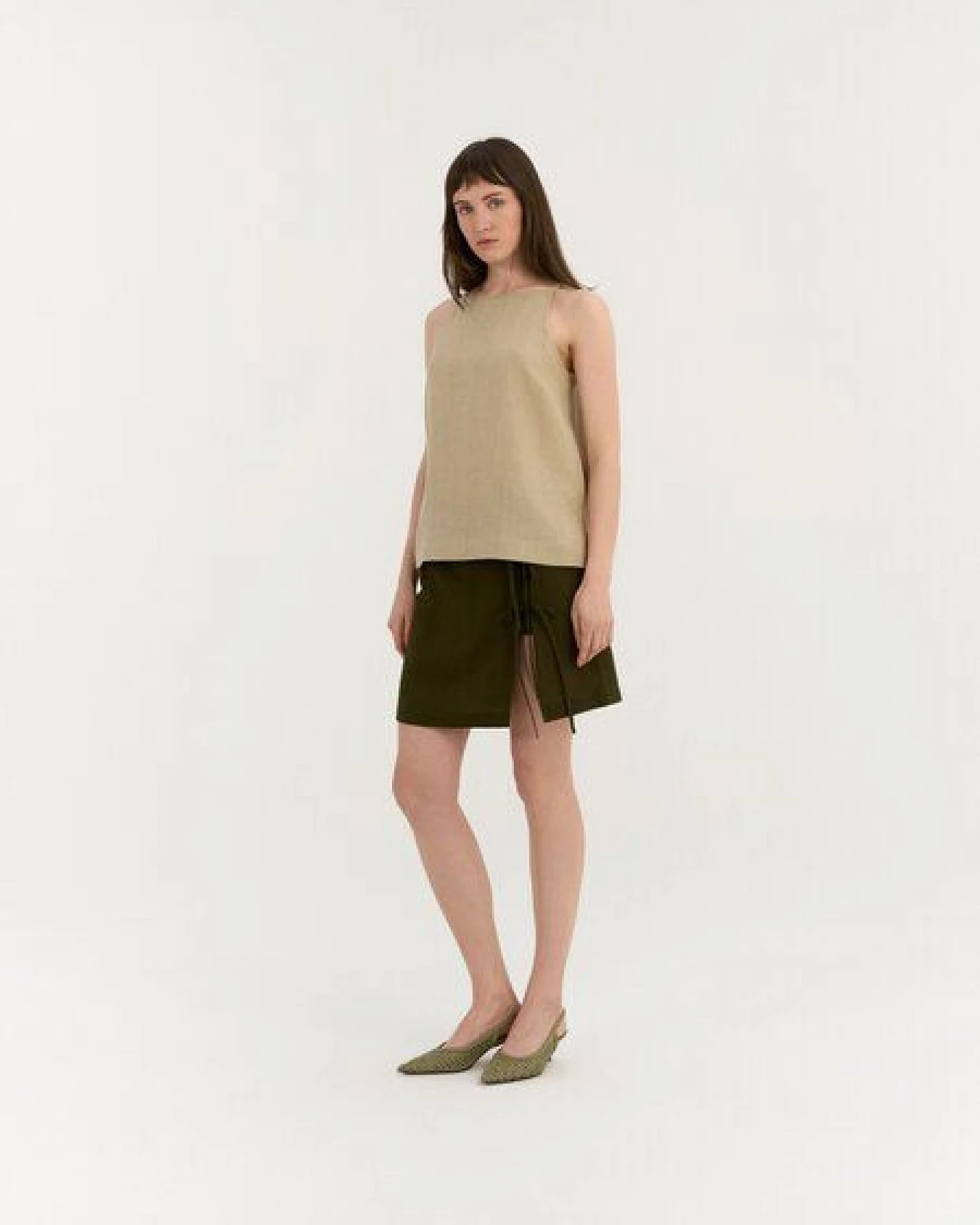 AmourLinen Leinen-Bluse DARIA mit Neckholder – Ansicht 3