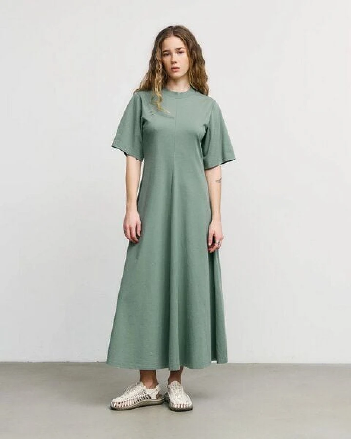 Rotholz Casual A-Line Dress - leaf green