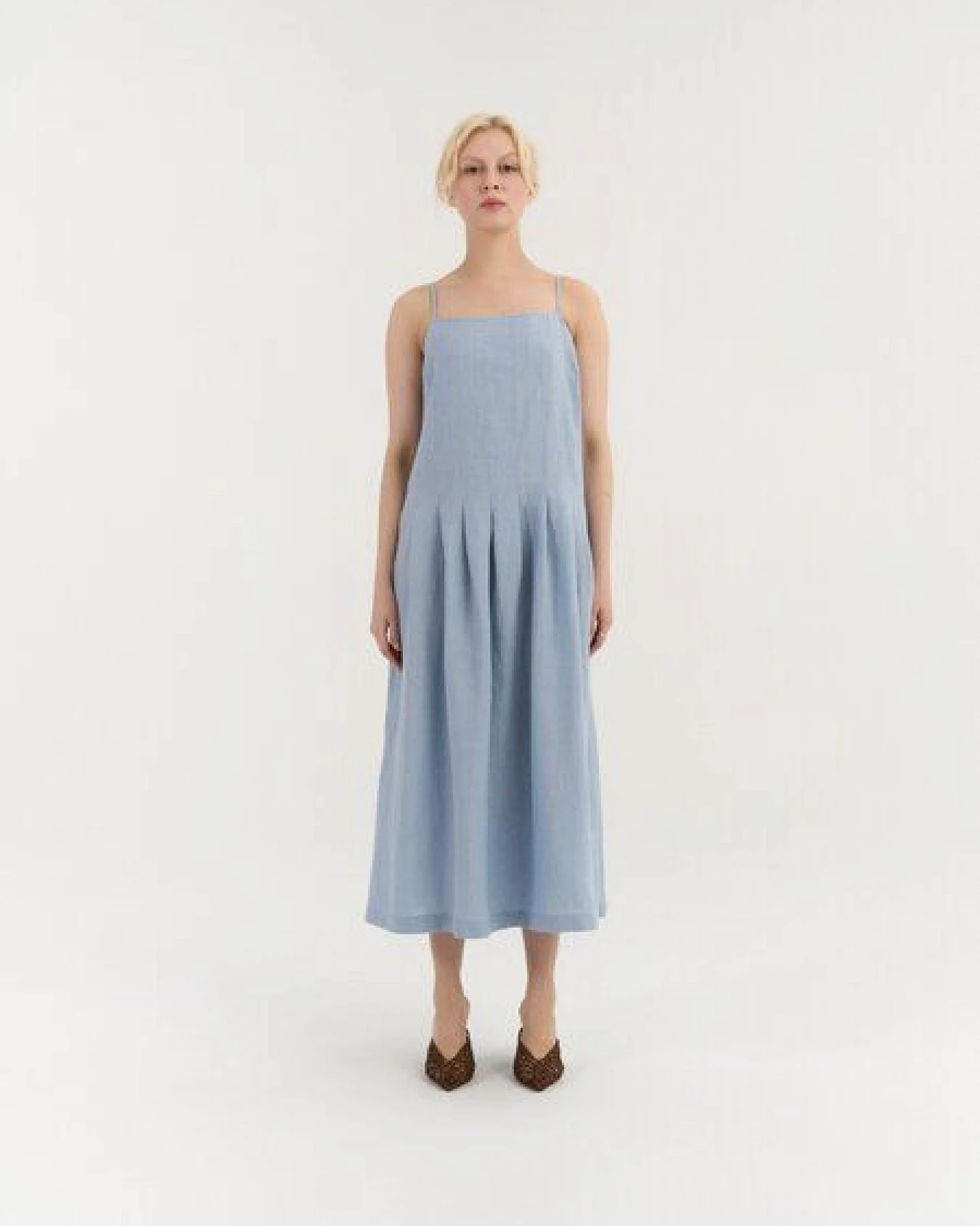 AmourLinen Plissiertes Leinenkleid SARAH – Ansicht 2