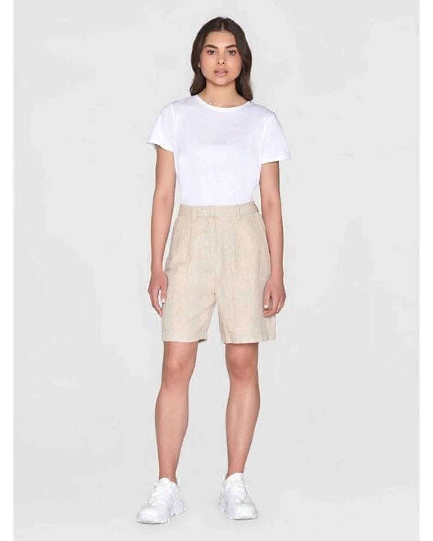 KnowledgeCotton Apparel High-Waist Shorts POSEY aus Bio-Leinen – Ansicht 3