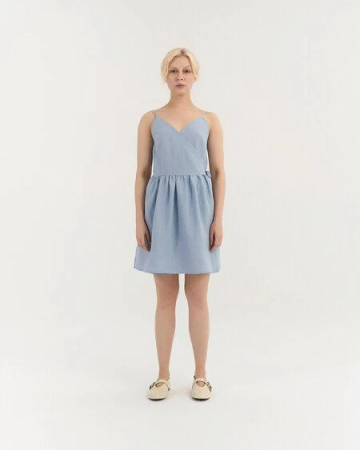 AmourLinen Wickelkleid aus Leinen LUNA