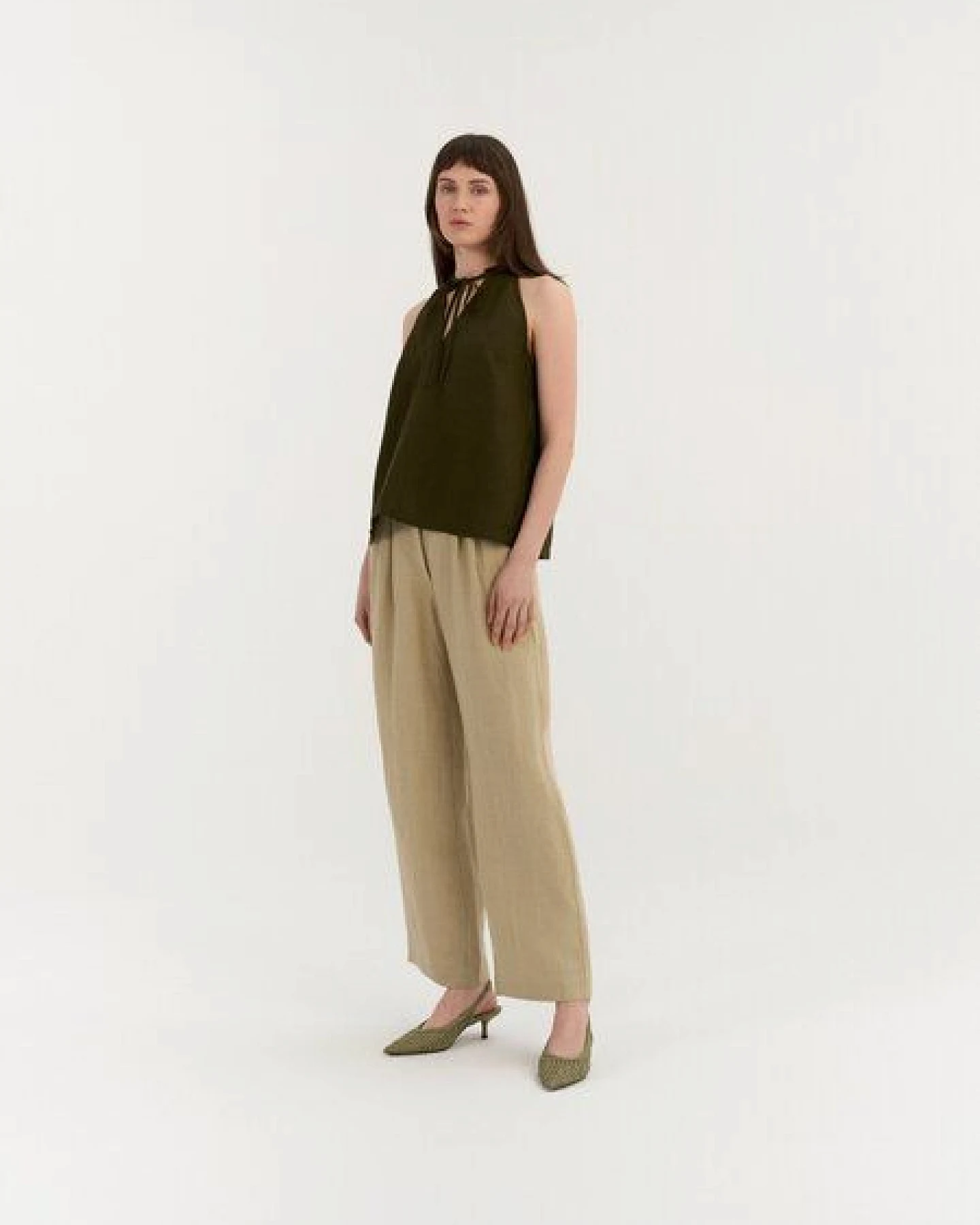 AmourLinen Klassische gerade Leinenhose VERA – Ansicht 3