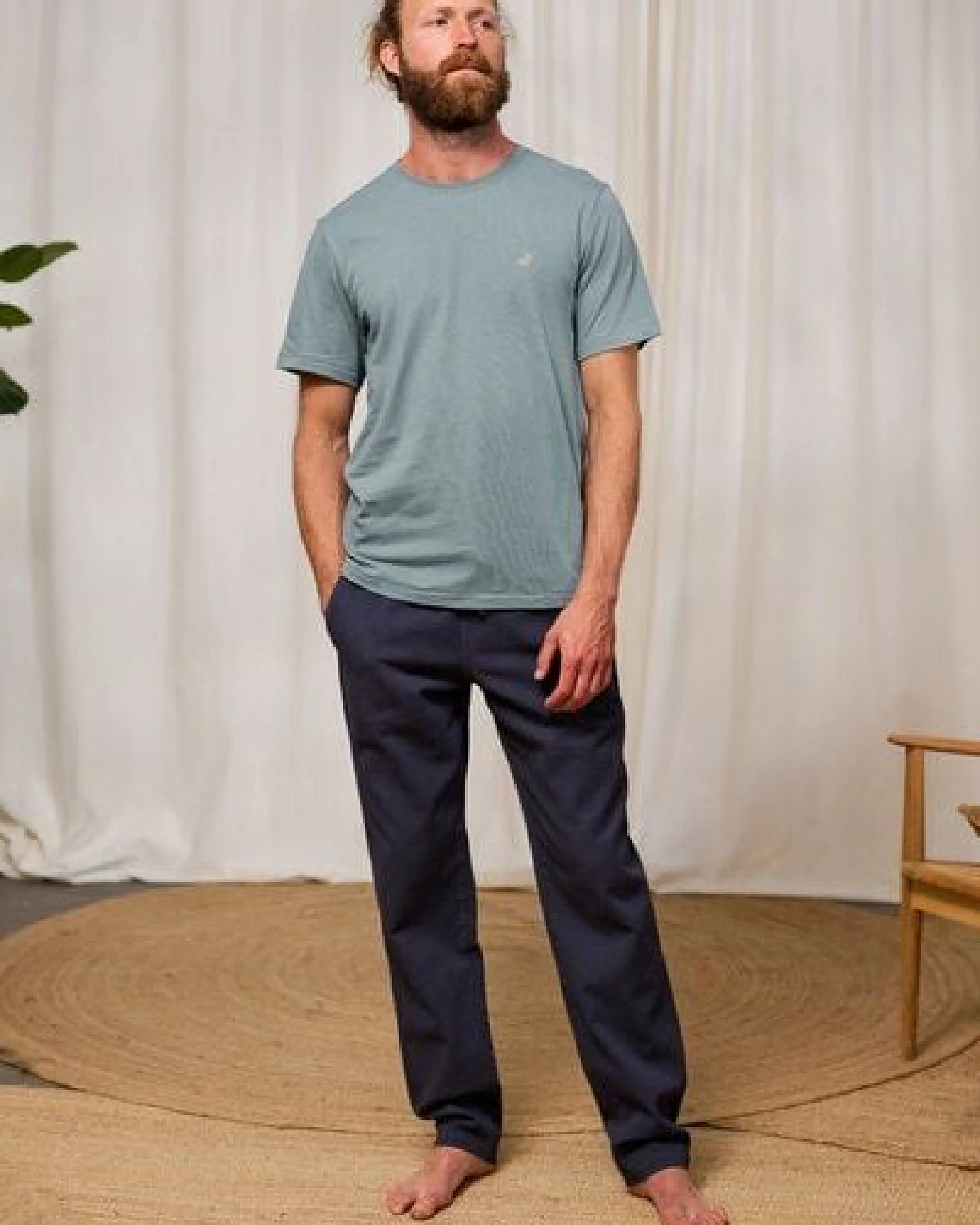 TWOTHIRDS T-Shirt "Qalito" old blue aus Bio Baumwolle – Ansicht 4