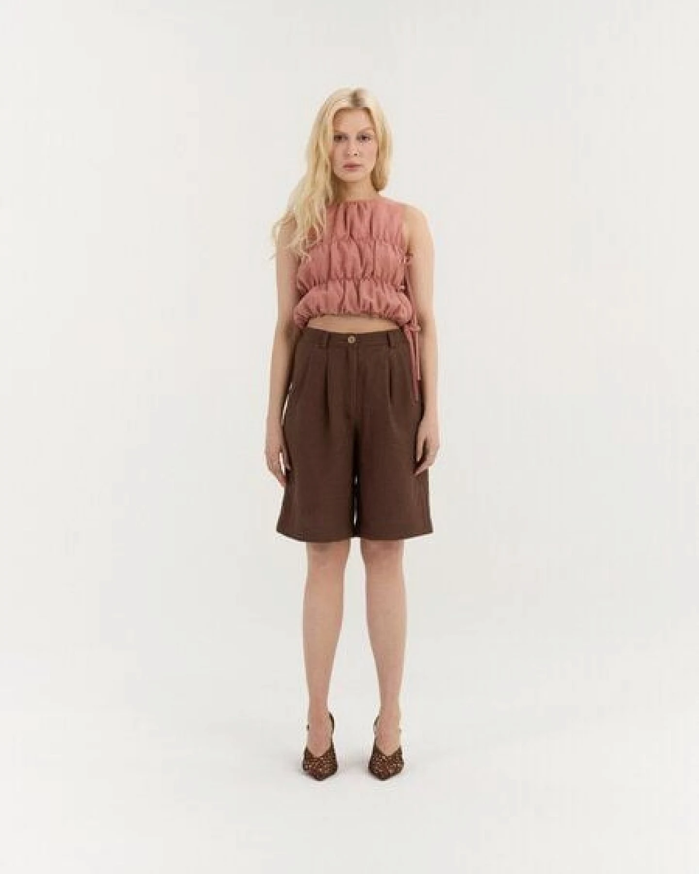 AmourLinen Klassische Leinen-Shorts LEONA – Ansicht 2