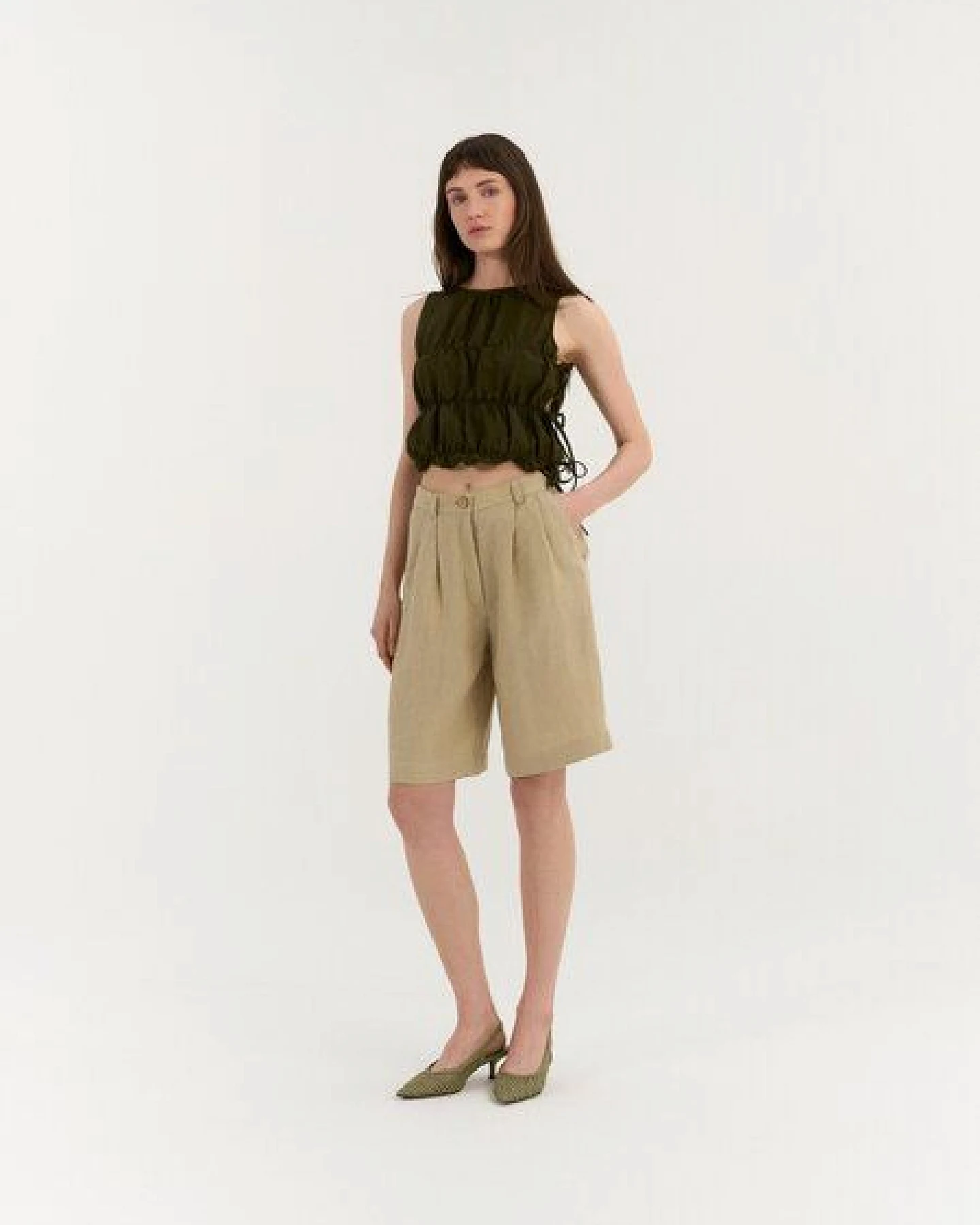 AmourLinen Klassische Leinen-Shorts LEONA – Ansicht 3