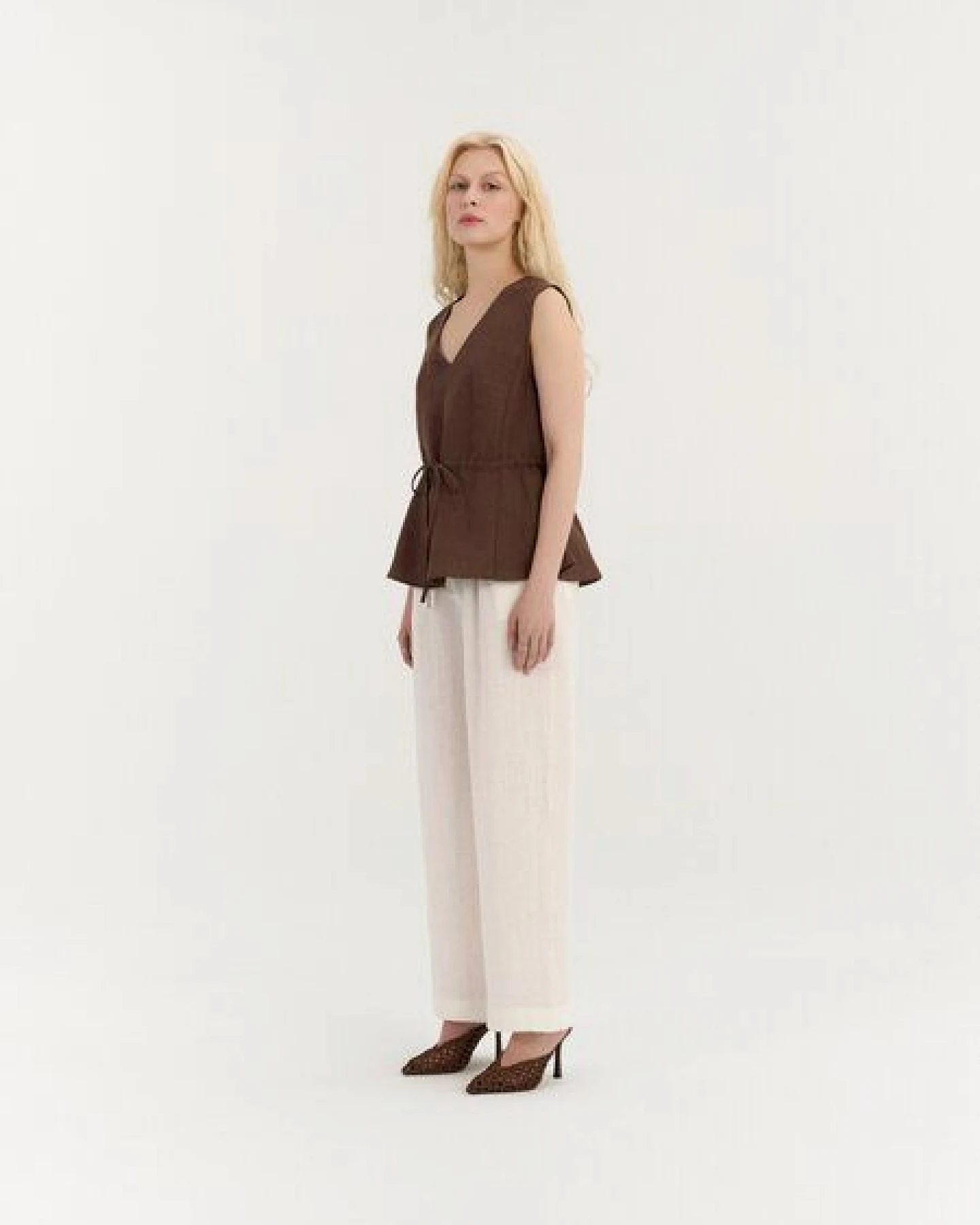 AmourLinen Leinen-Top mit Tunnelzug ODETTE – Ansicht 3
