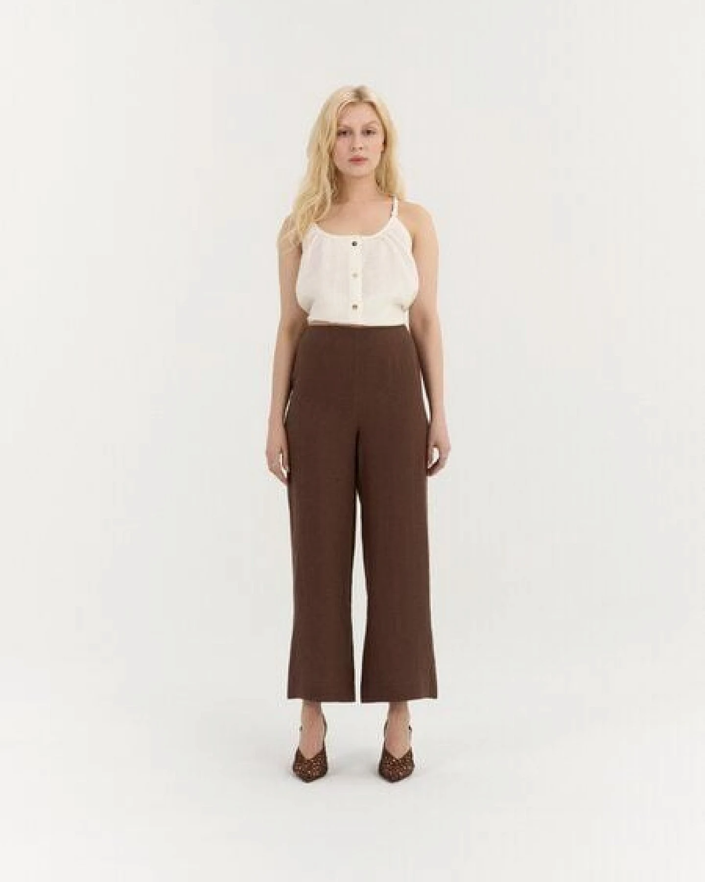 AmourLinen Verkürzte Leinenhose VITTORIA – Ansicht 2