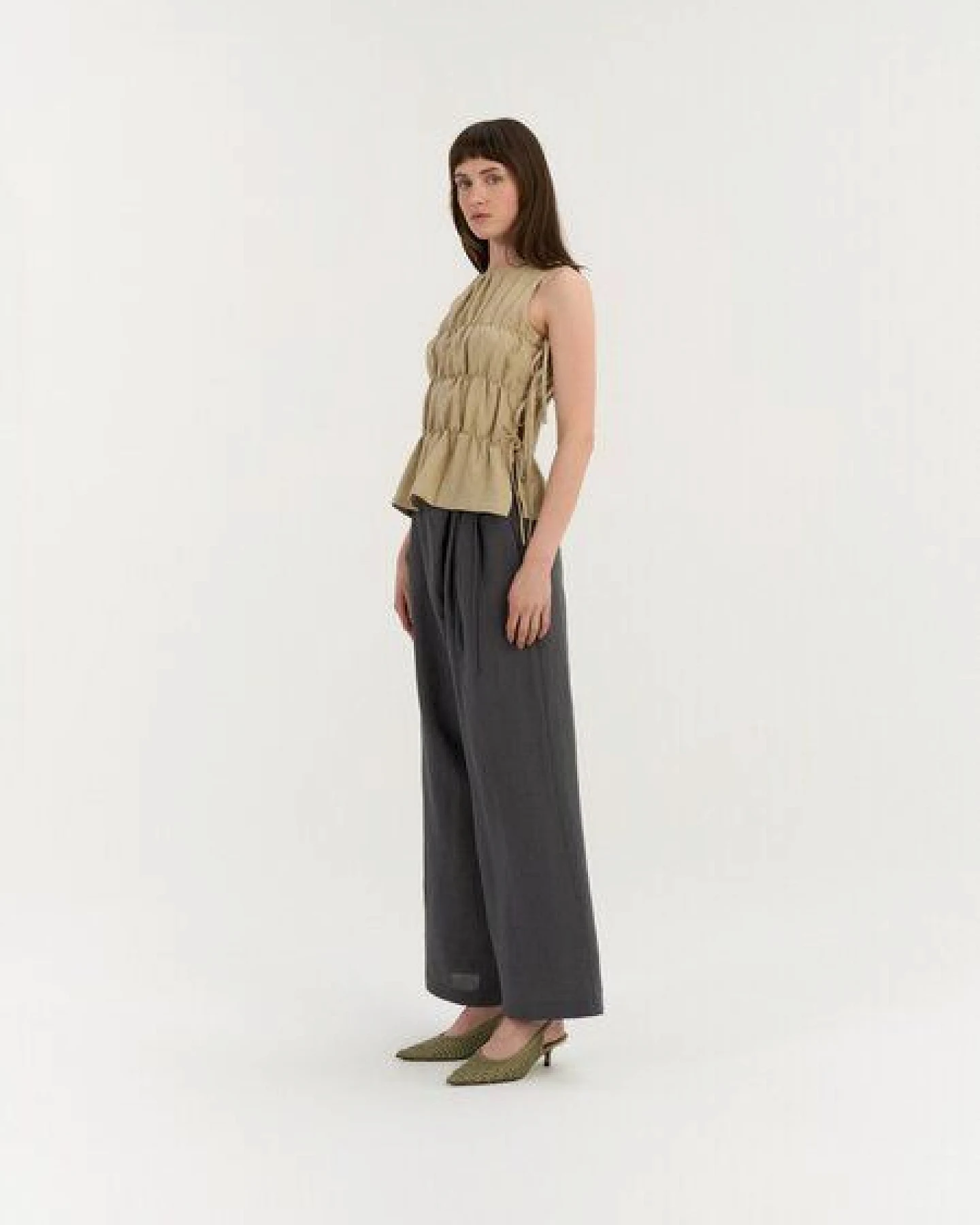 AmourLinen Leinenhose mit Bindegürtel GAIA – Ansicht 3