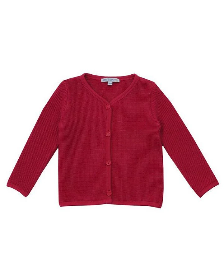 Enfant Terrible Strickjacke im Trachtenstil in weinrot