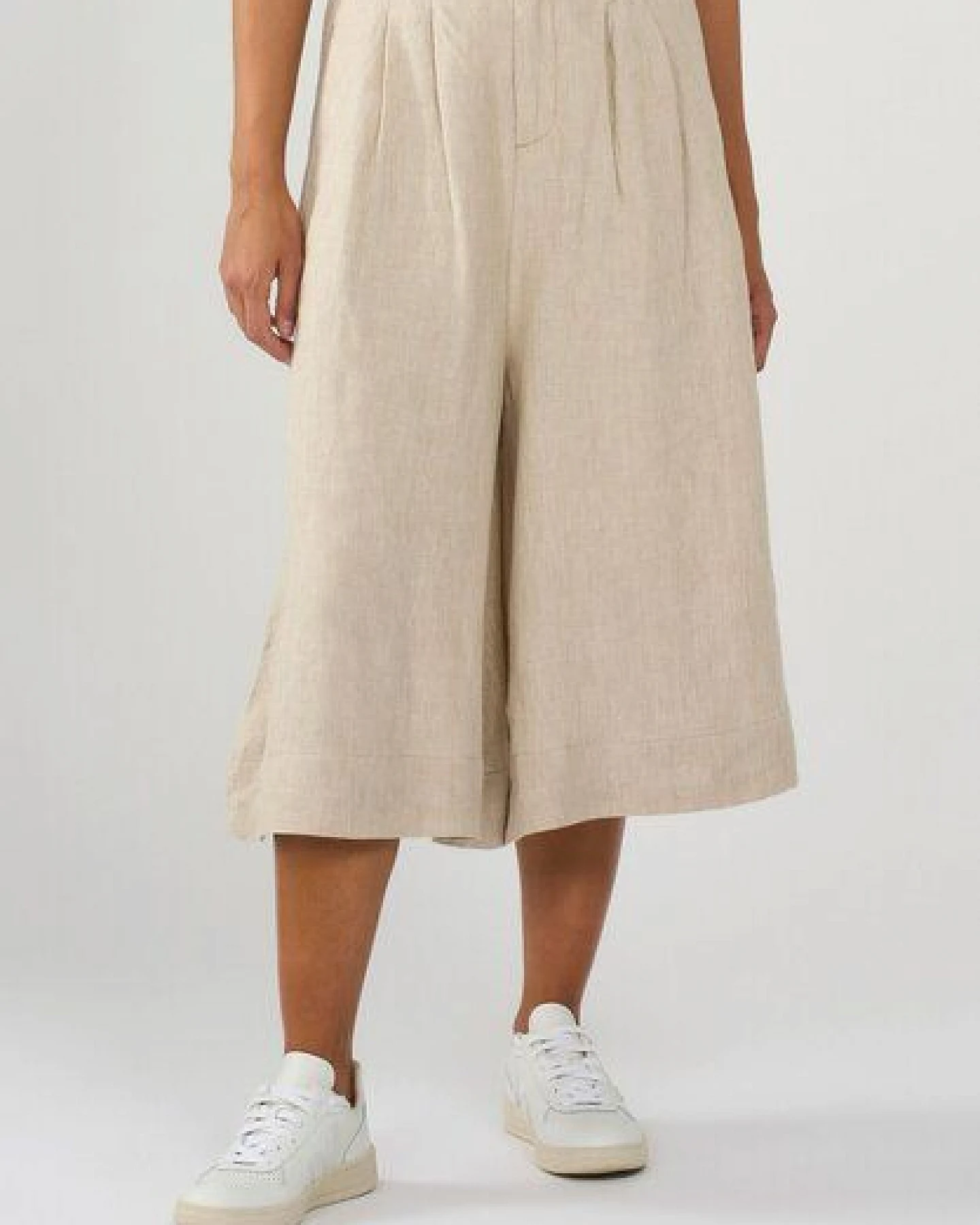 KnowledgeCotton Apparel EVE Culotte hohe Leinen-Shorts - GOTS/Vegan – Ansicht 2