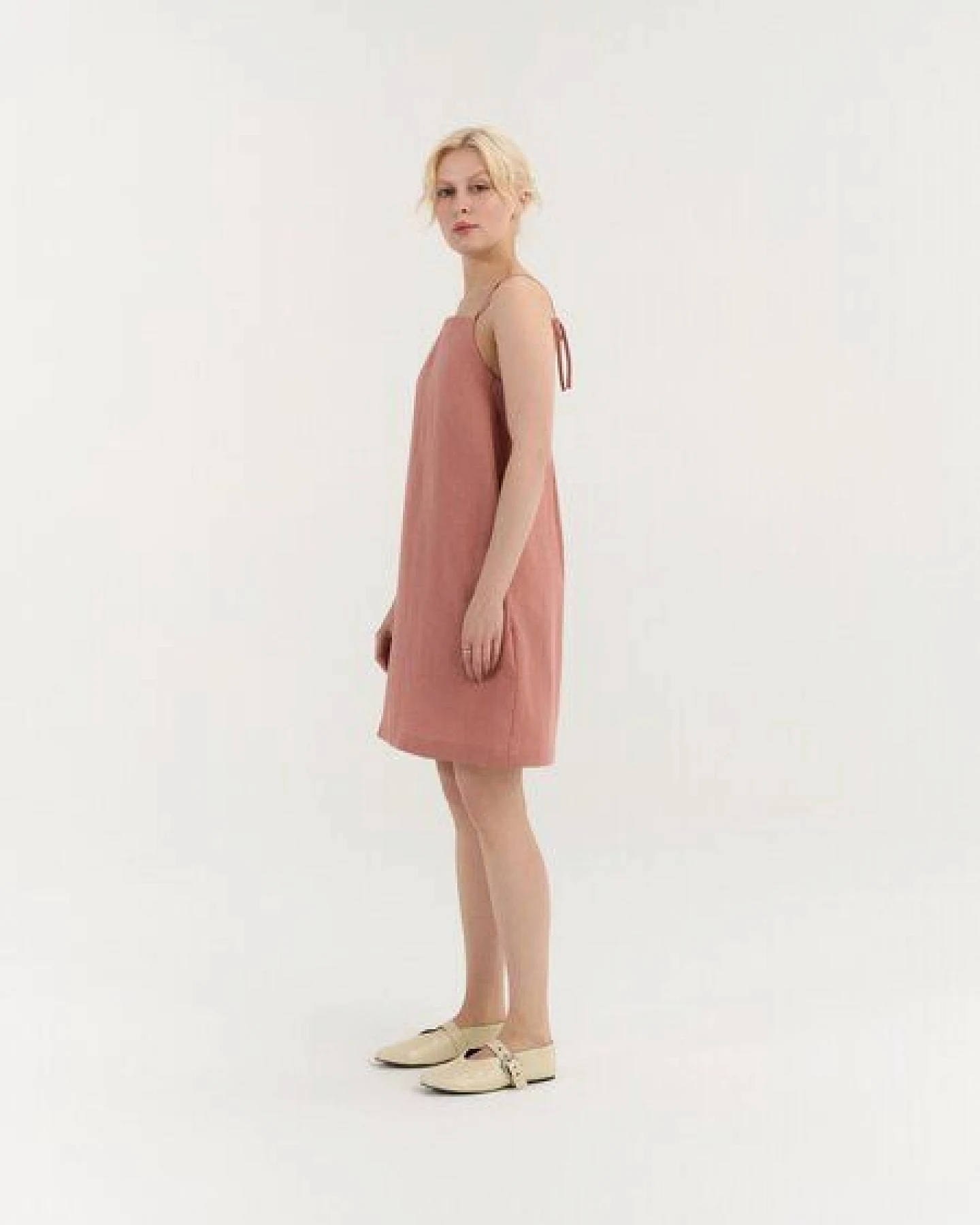 AmourLinen Leinenkleid mit Bindebändern NOLA – Ansicht 3