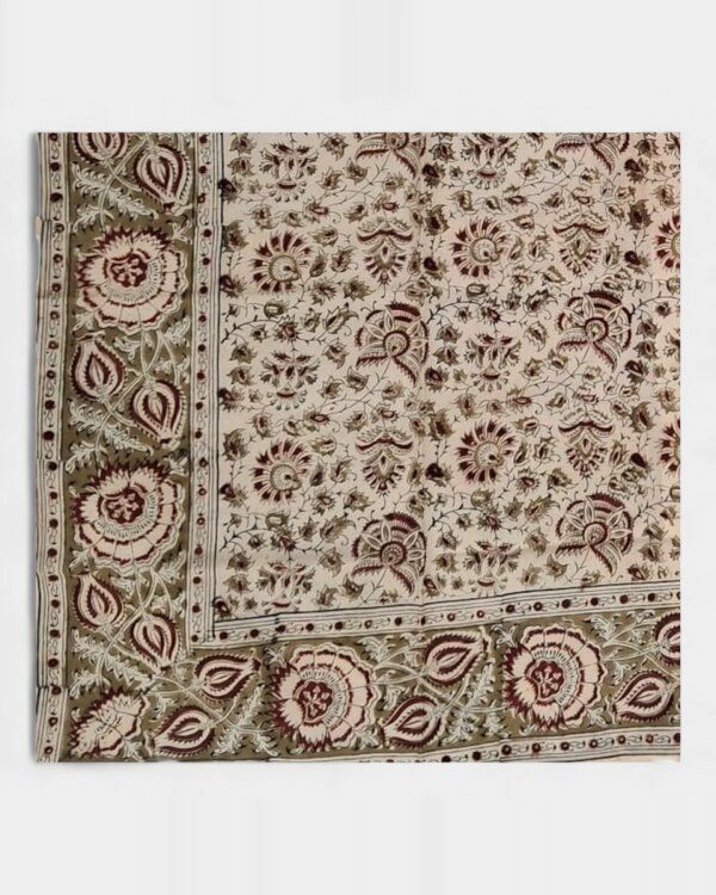 Der Lindwurm Kalamkari- Tuch (110x110 cm), Handdruck mit Pflanzenfarben – Ansicht 2