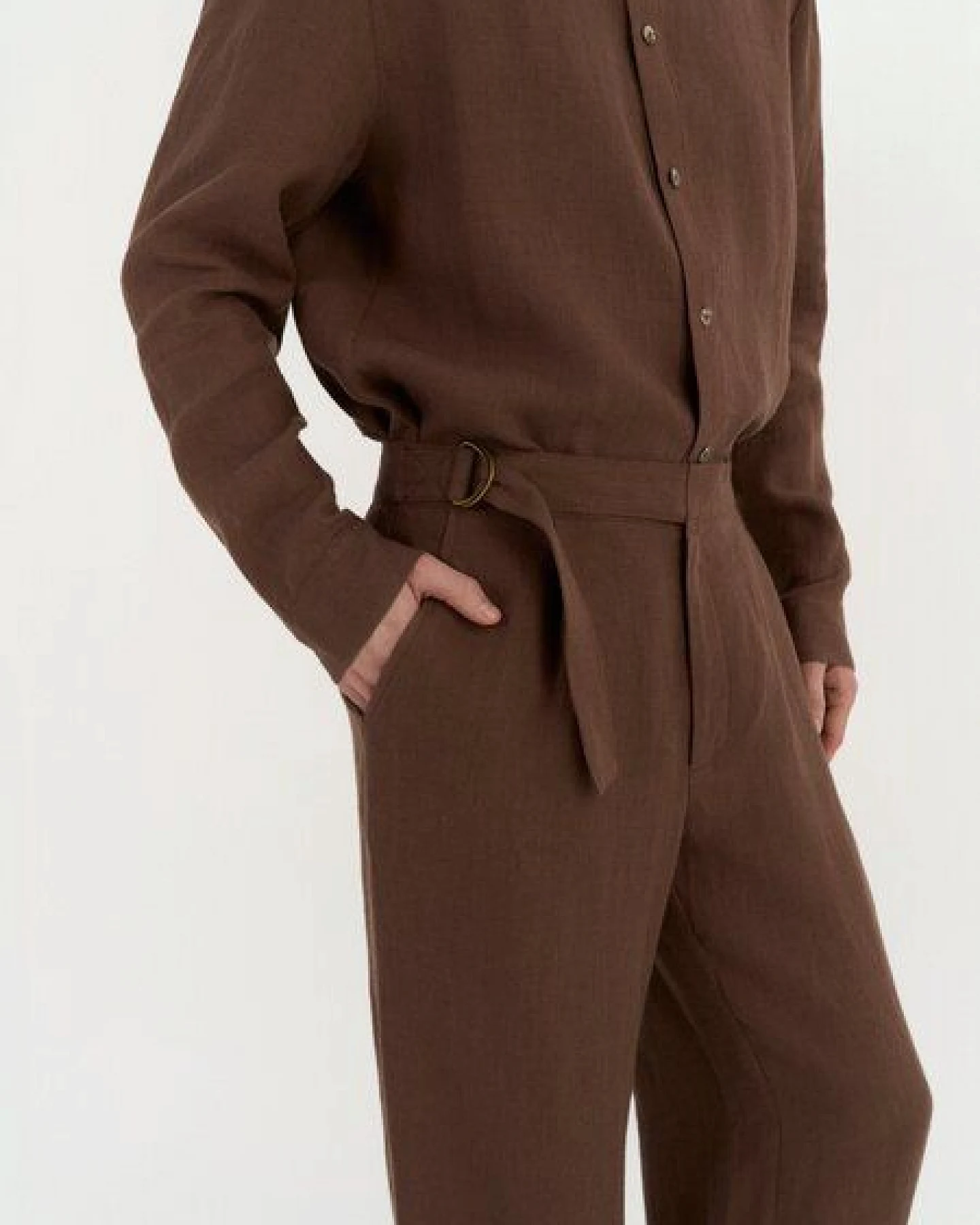 AmourLinen Bundfalten-Leinenhose für Herren ENZO – Ansicht 3