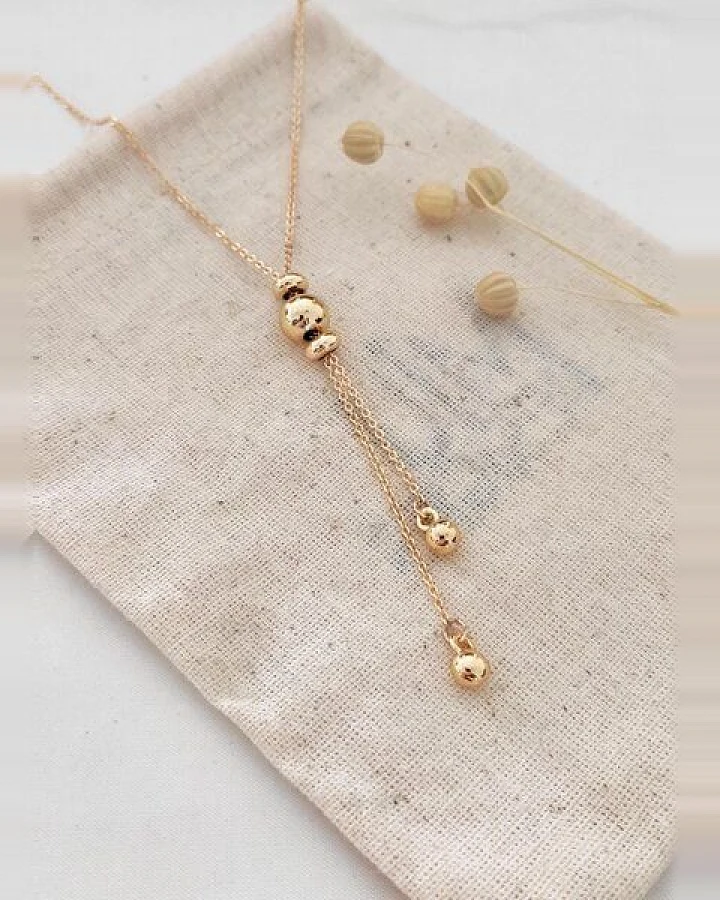 noca Vergoldete Halskette aus Messing im Elevator-Stil – handgefertigter minimalistischer Schmuck