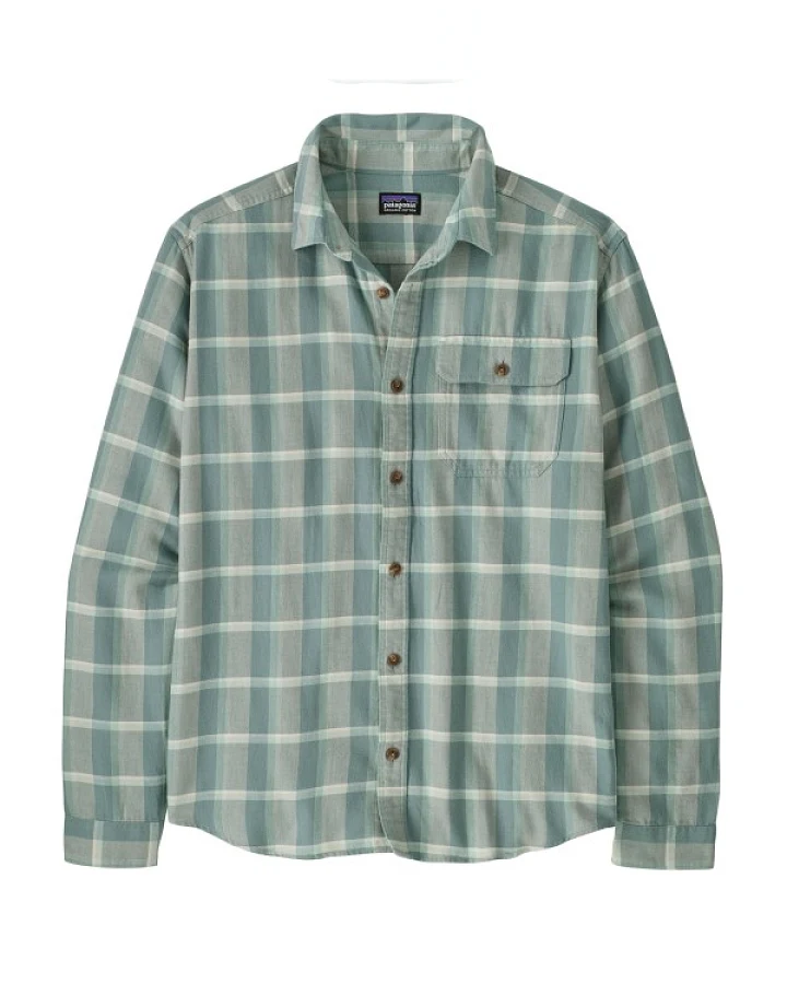 Patagonia - L/S LW Fjord Flannel Shirt - Hemd Gr XL türkis/grau
