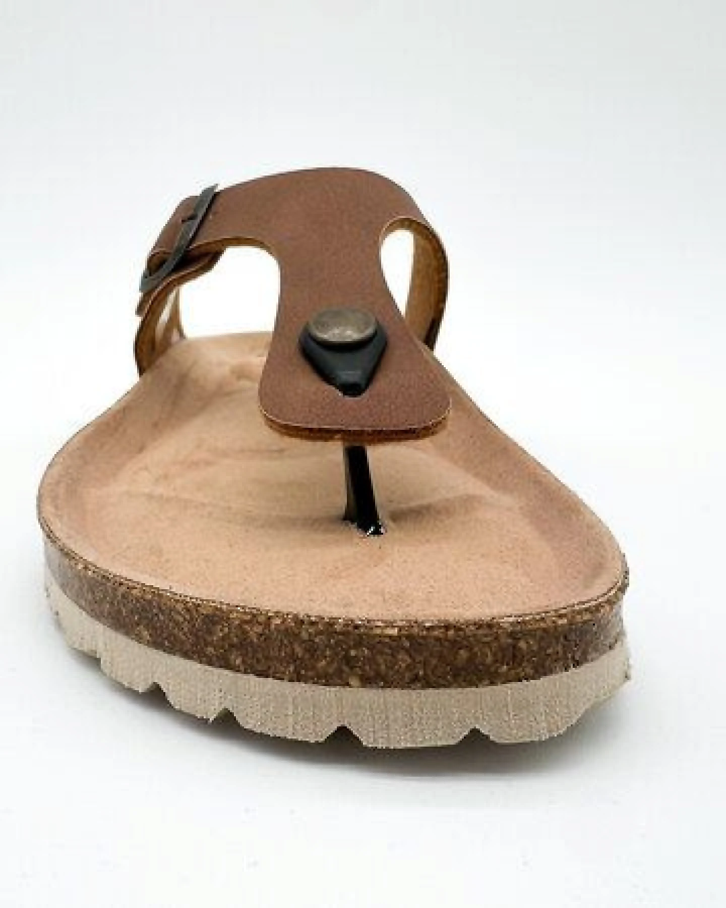 Vegane thies ® Eco Bio Thong Sandale aus rec. PET mit Kork-Tieffussbett – Ansicht 3