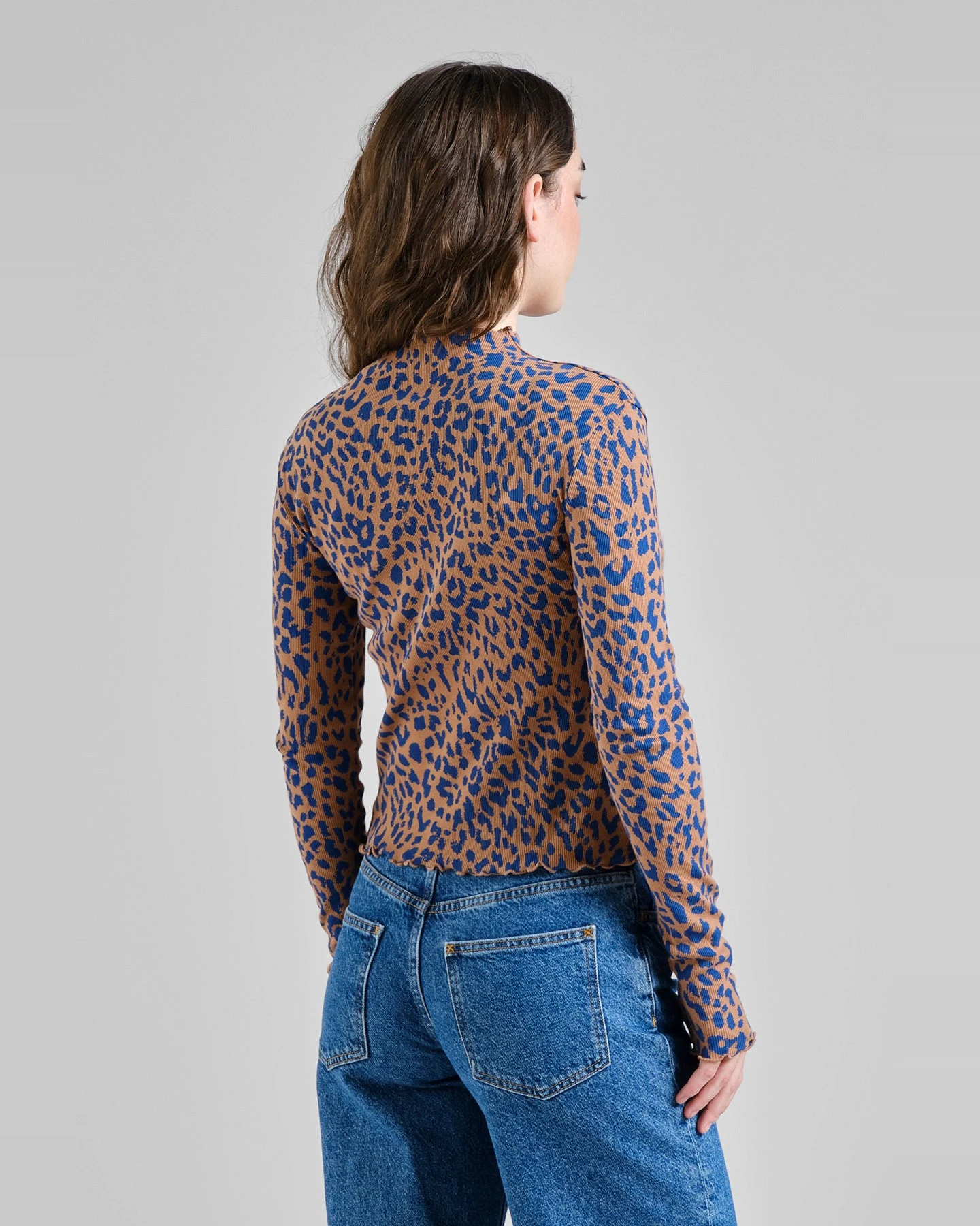 Longsleeve Ryd Rib Leopard Light Brown – Ansicht 3