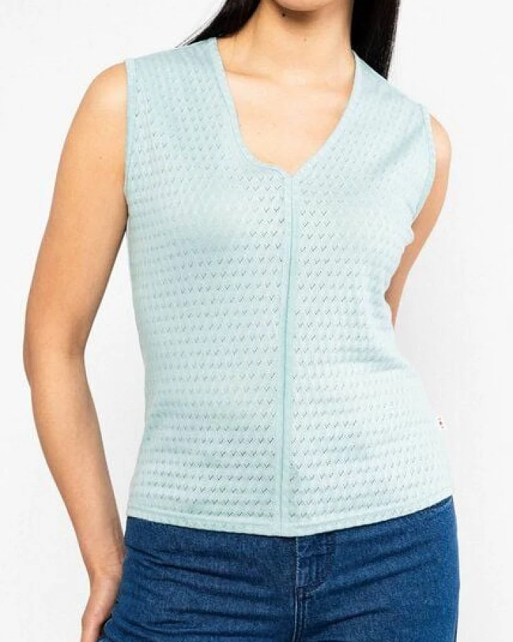 Blutsgeschwister "Filigree Frontluke" Top aus Biobaumwolle