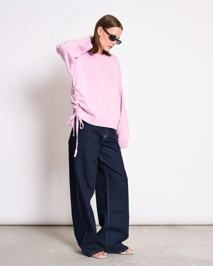 JAN N JUNE Sweater mit Bindedetail CAPER GOTS