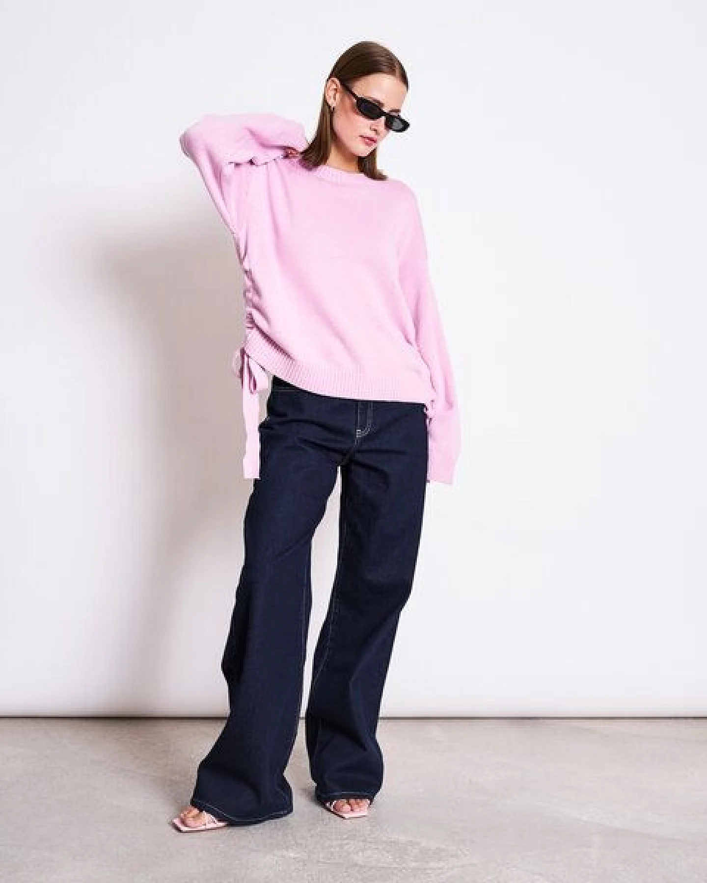 JAN N JUNE Sweater mit Bindedetail CAPER GOTS – Ansicht 2