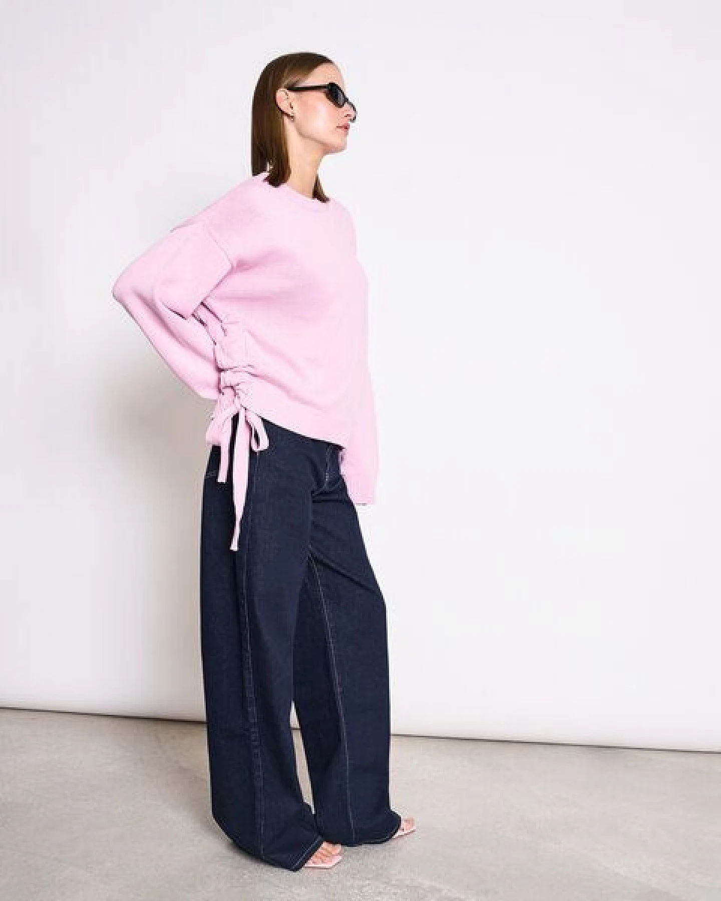 JAN N JUNE Sweater mit Bindedetail CAPER GOTS – Ansicht 3