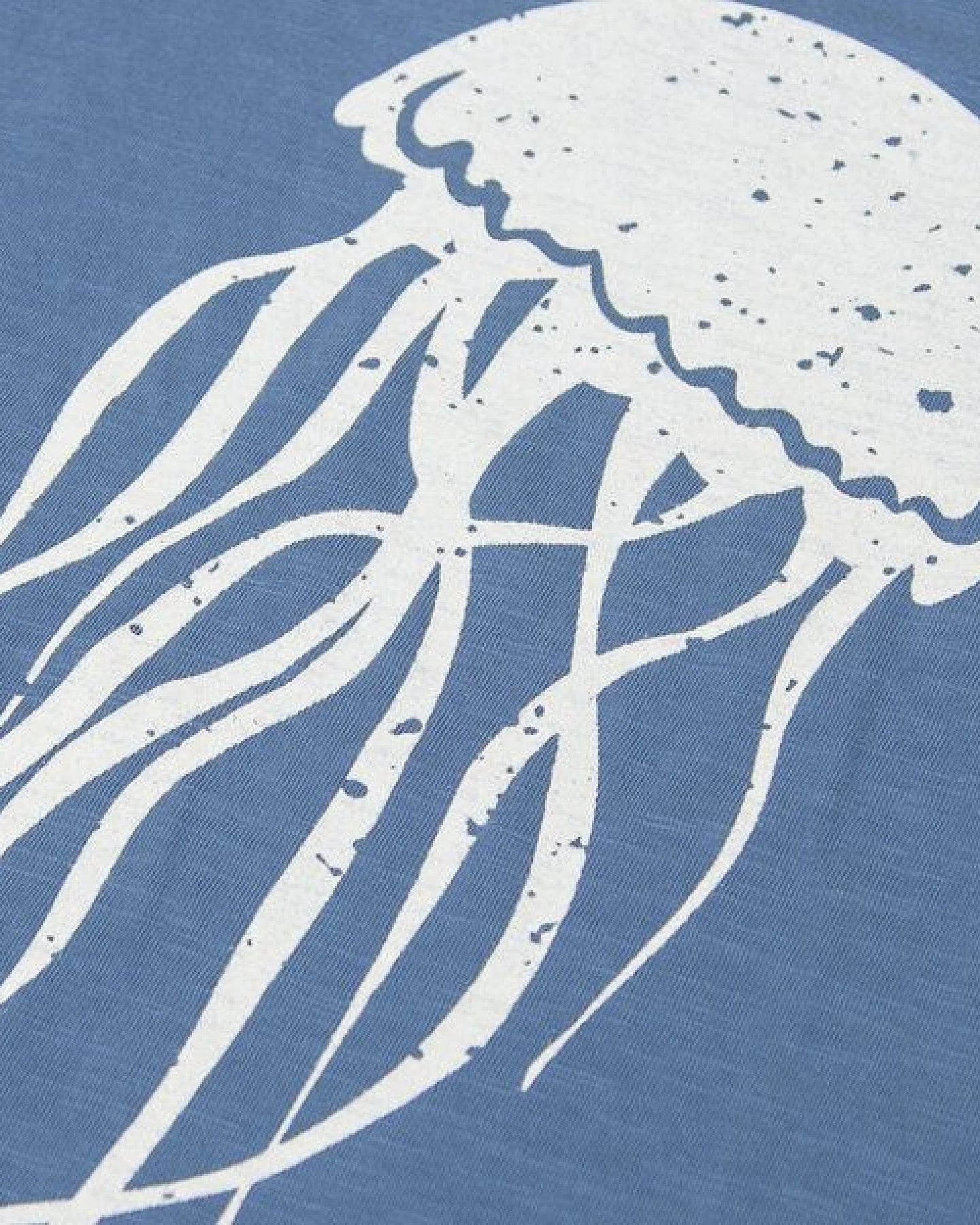 päfjes Qualle Jellyfish - Frauen T-Shirt - Fair gehandelt aus Baumwolle Bio - Slub Blau – Ansicht 2